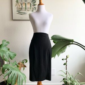 Express Black Midi Pencil Skirt Size 2